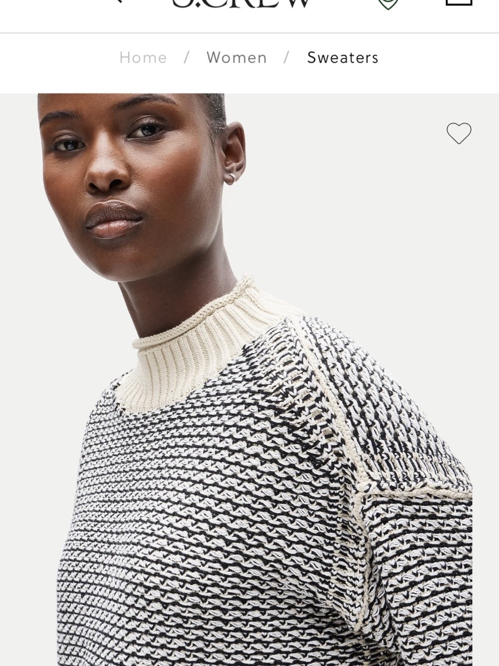 J. Crew Rollneck Reversible Sweater